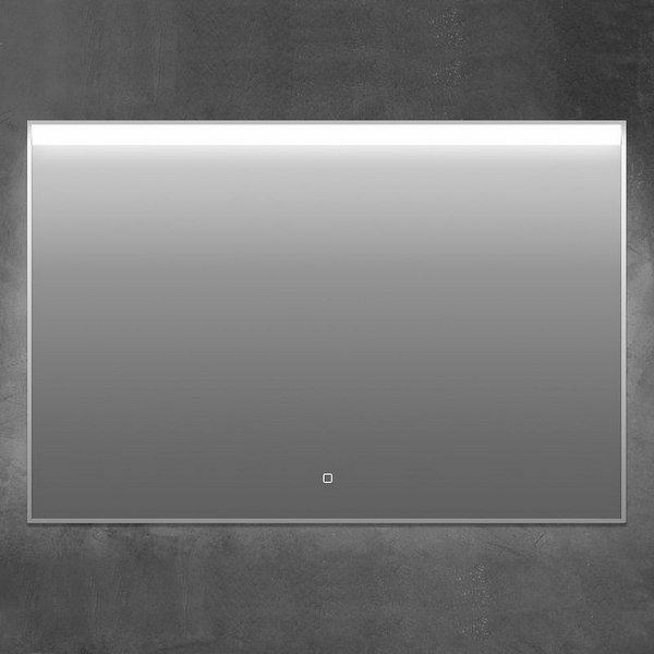 Зеркало Belbagno SPC-UNO-120-80-TCH 120x80, в алюминиевой раме, с подсветкой и сенсорным выключателем