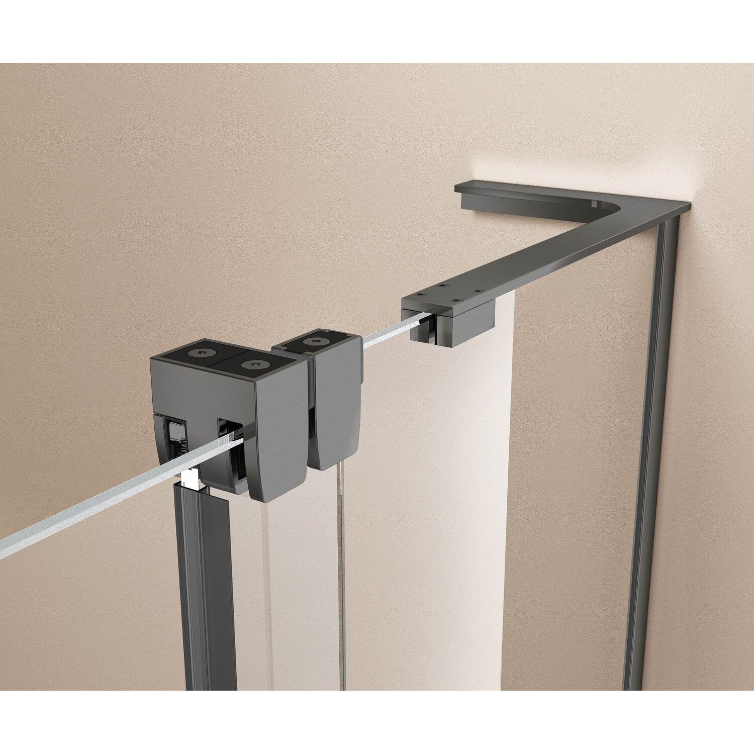 Душевая перегородка Vincea Walk-In VSW-4WSL 120x200, стекло прозрачное, профиль вороненая сталь - фото 1