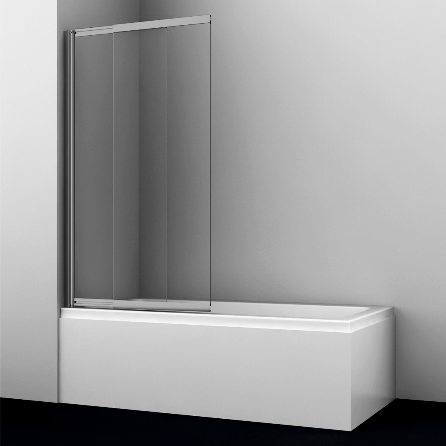 Шторка на ванну WasserKRAFT Tauber 64S02-80 80x140, стекло прозрачное, профиль никель
