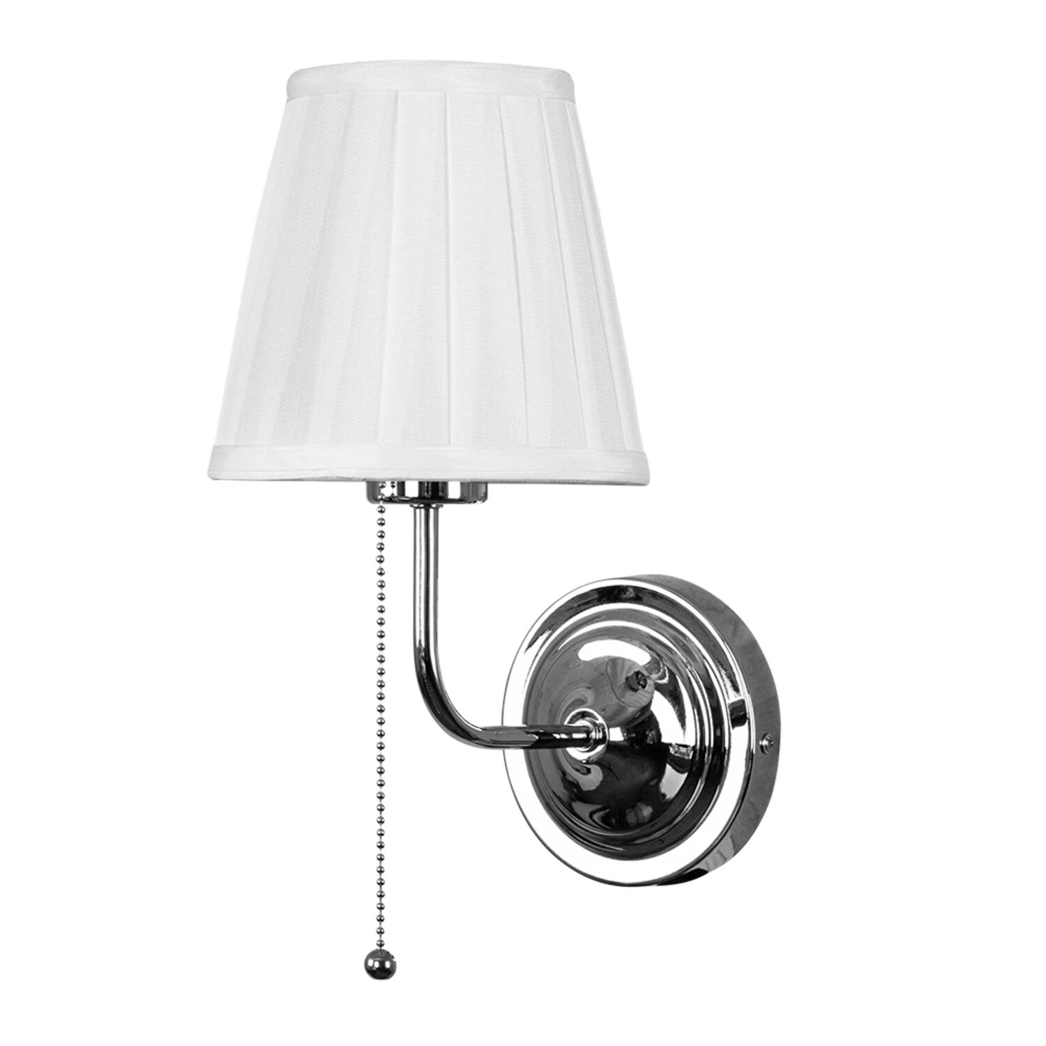 Бра Arte Lamp Marriot A5039AP-1CC, арматура хром, плафон ткань белая