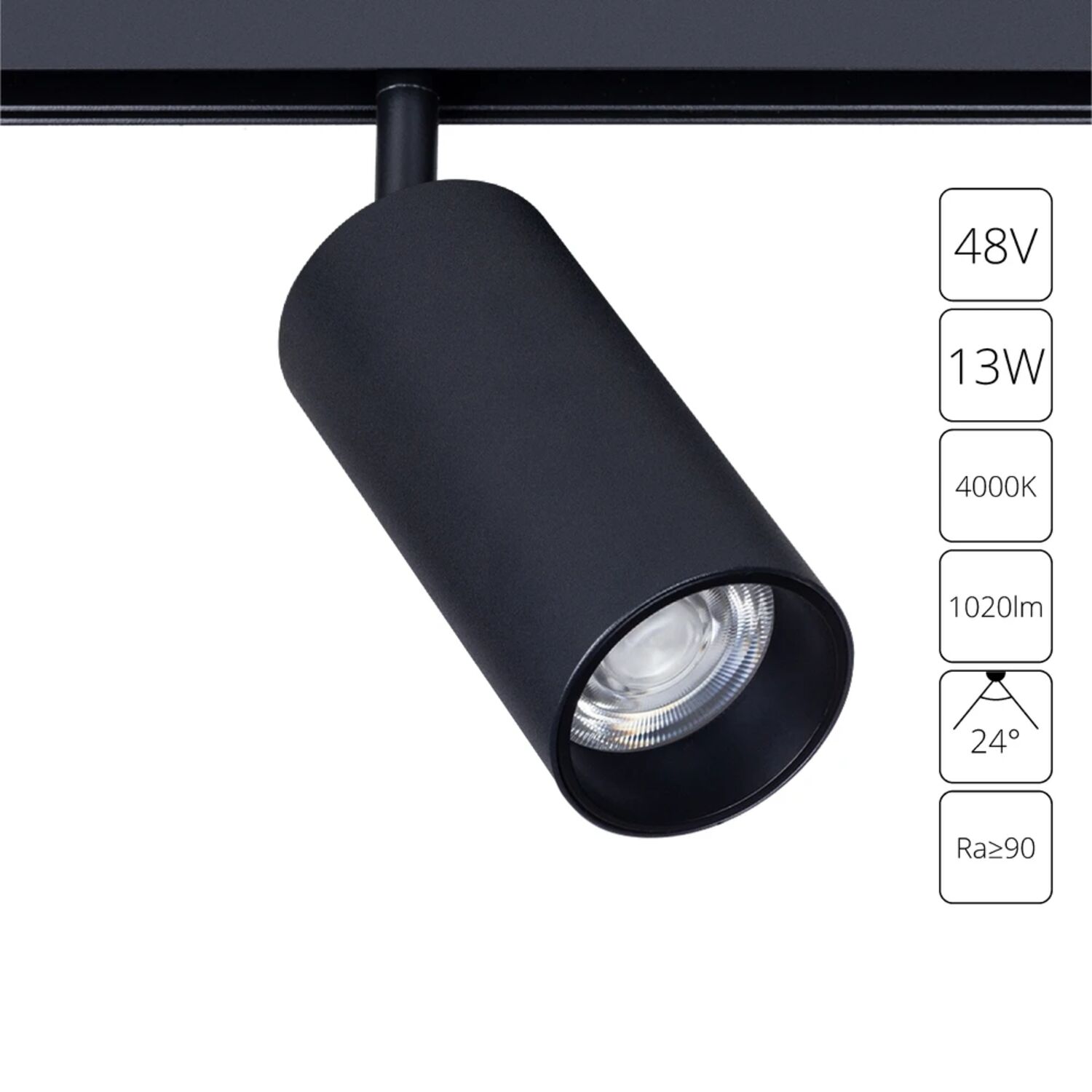 Магнитный трековый светильник Arte Lamp Linea A4661PL-1BK, арматура черная   