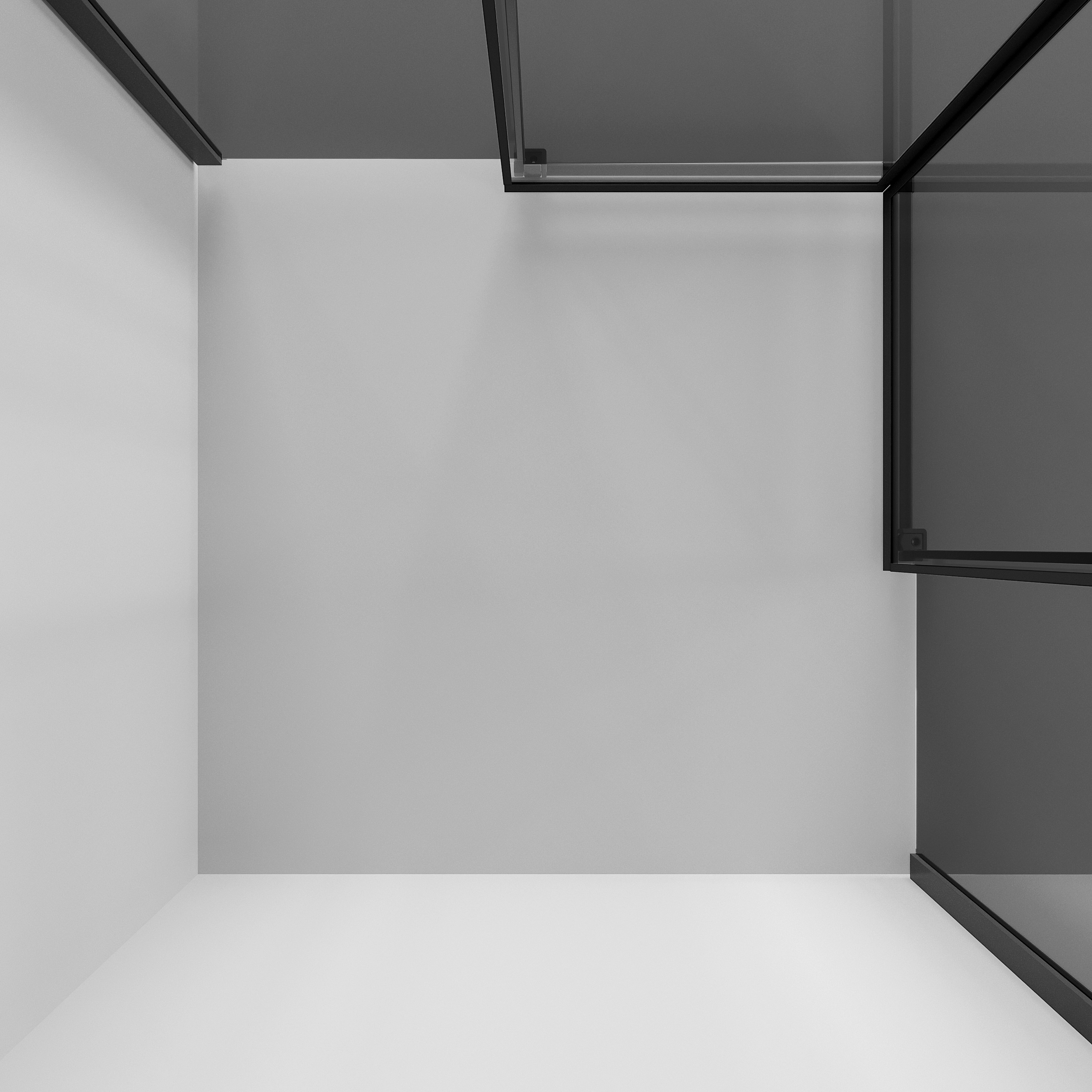 Душевой уголок Niagara Nova NG-2828-34 Black 80x80, стекло тонированное, профиль черный матовый