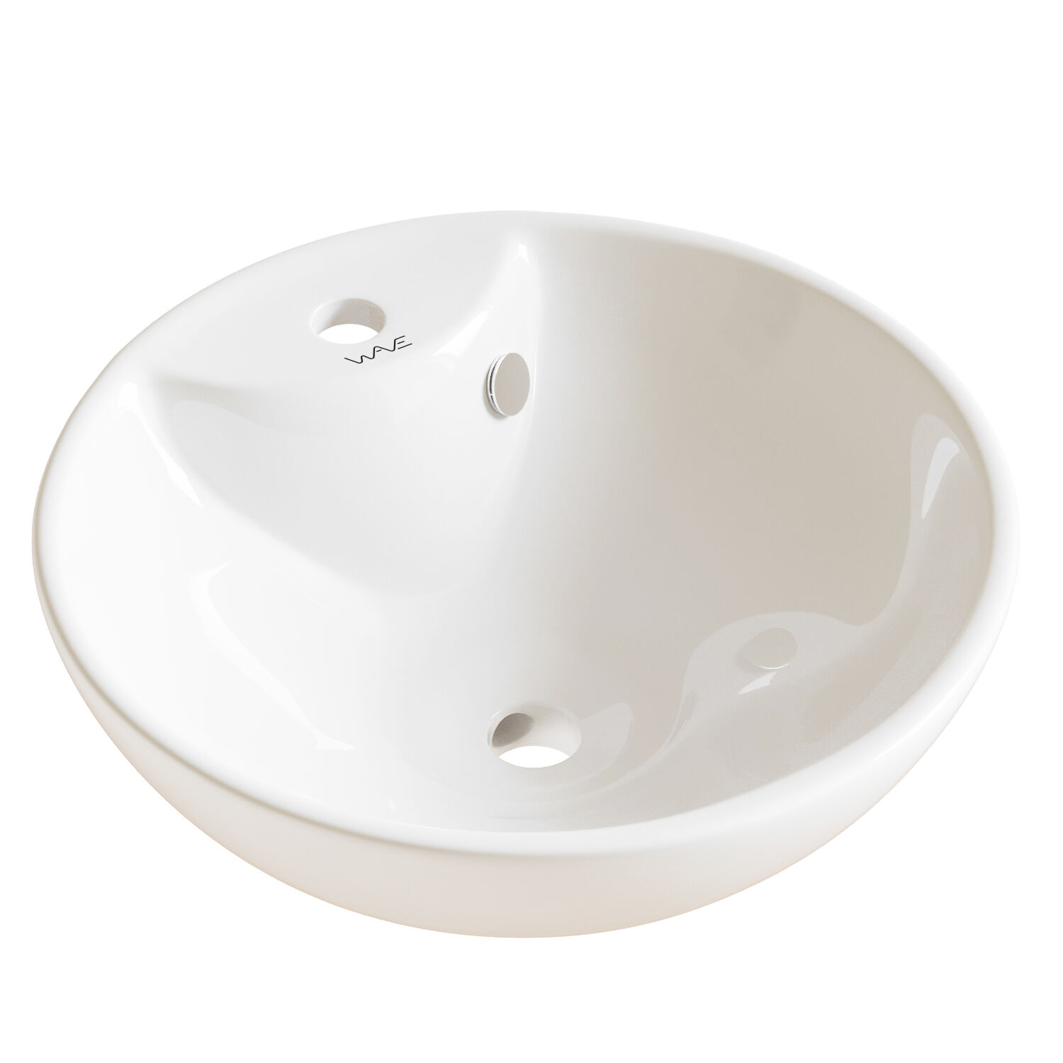 Раковина Mixline Wave Koral 41x41 накладная, цвет белый