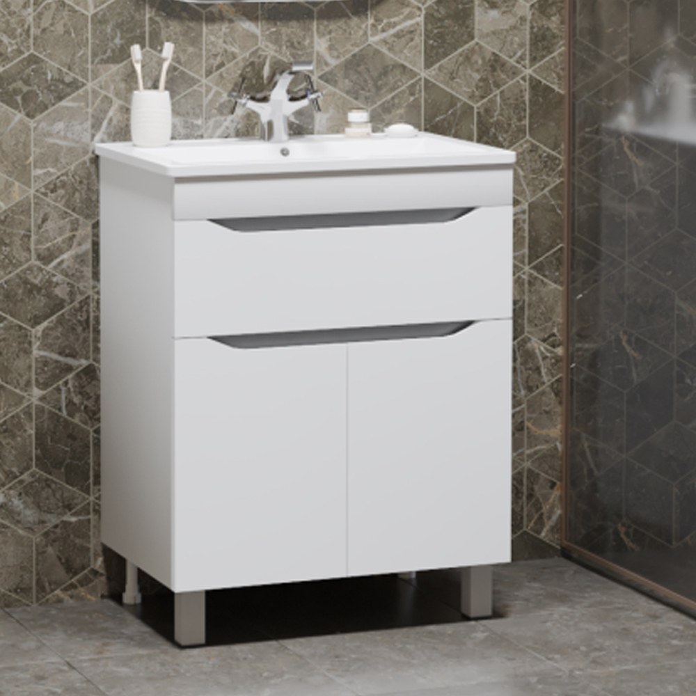 Мебель для ванной Mixline Лайн 60, с 1 ящиком, цвет белый - фото 1