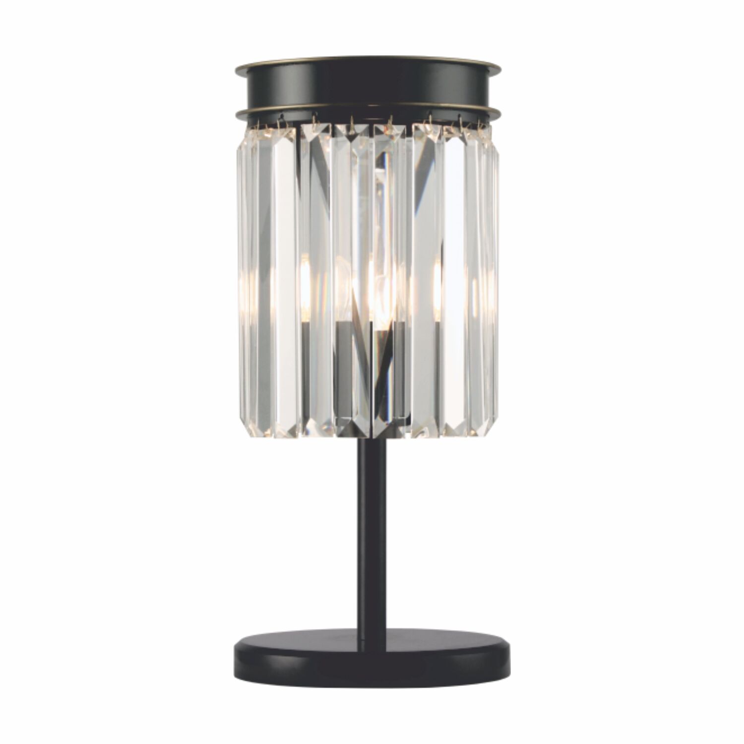 Настольный светильник Citilux Мартин CL332811, арматура коричневая, плафоны хрусталь прозрачный