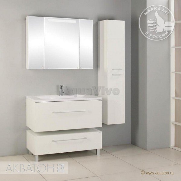 Мебель для ванной Акватон Мадрид 100 цвет белый, тумба с одним ящиком