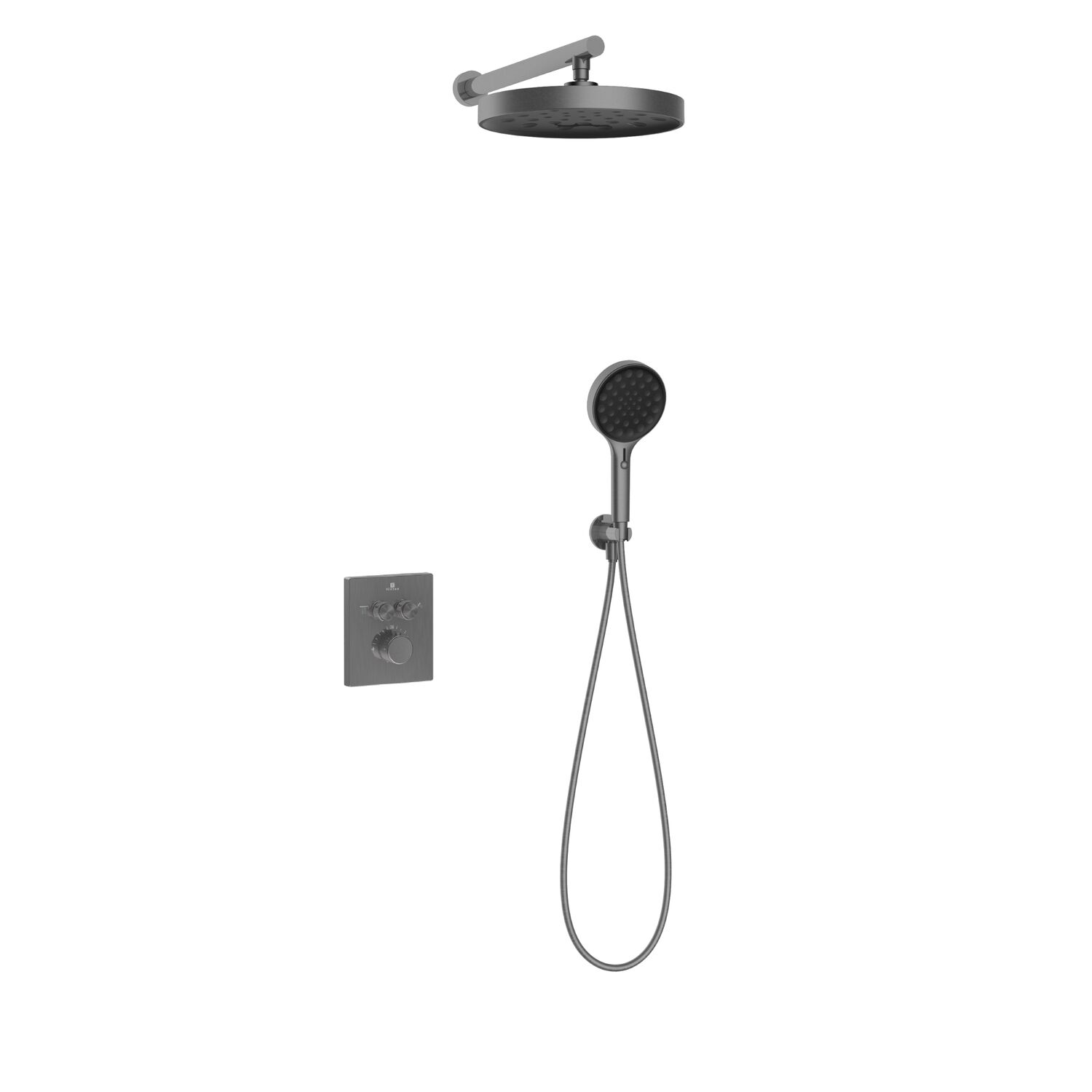 Душевой комплект Vincea Inspire VSFW-3I21MT2GM, встраиваемый, цвет вороненая сталь