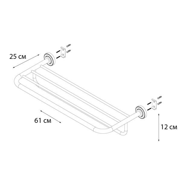 Полка Fixsen Antik FX-61115 для полотенца, 60 см