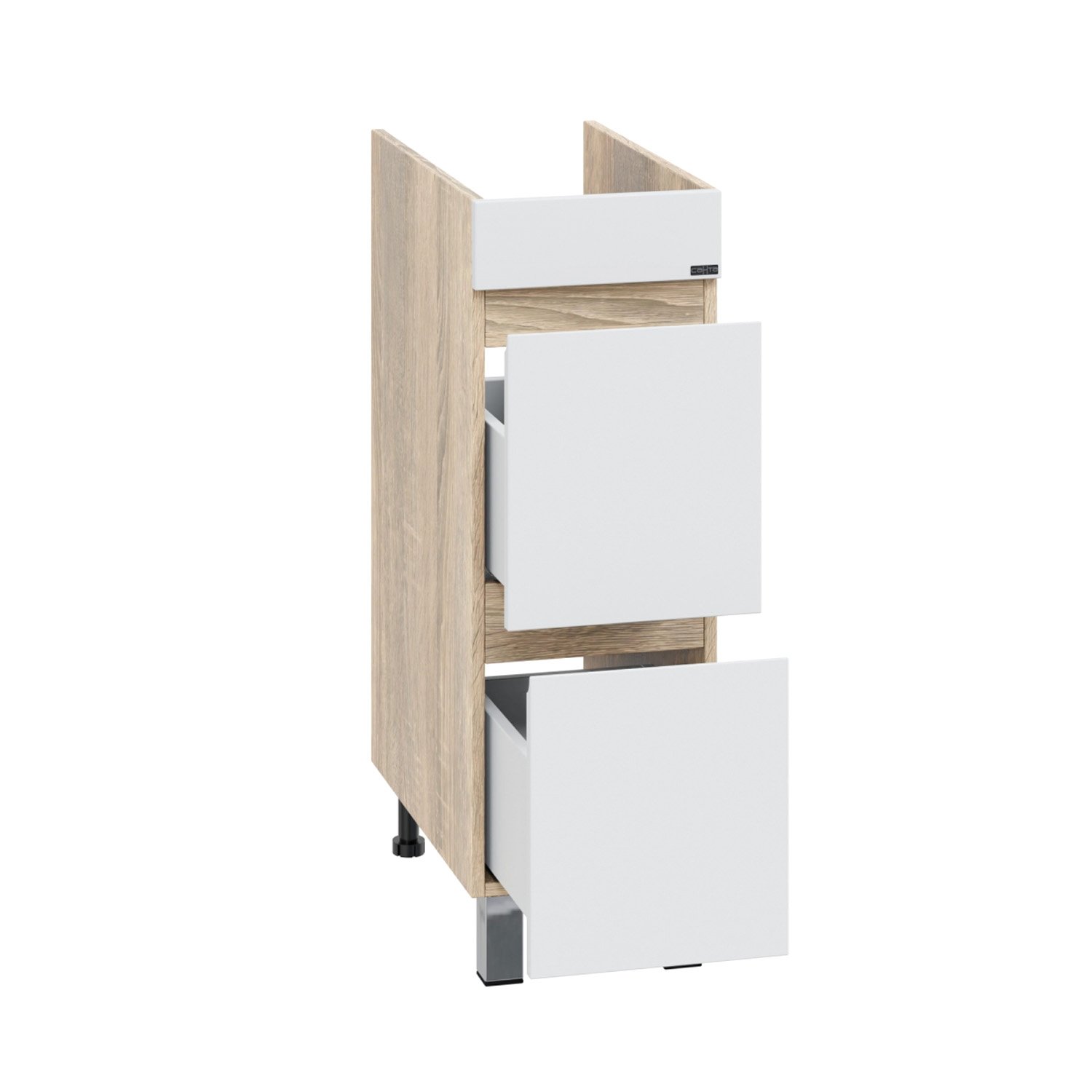 Тумба под раковину Санта Марс 29, цвет белый / янтарное дерево - фото 1