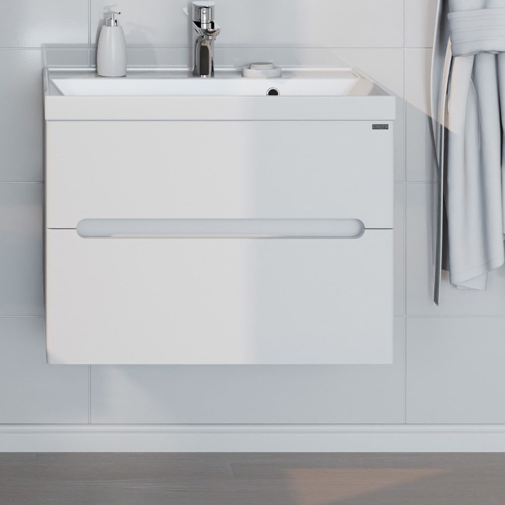 Мебель для ванной Санта Лондон 70 подвесная, с раковиной Астория, с ящиками, цвет белый - фото 1