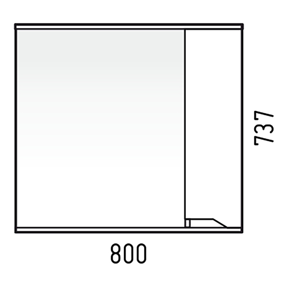 Мебель для ванной Corozo Теона 80, подвесная, цвет белый