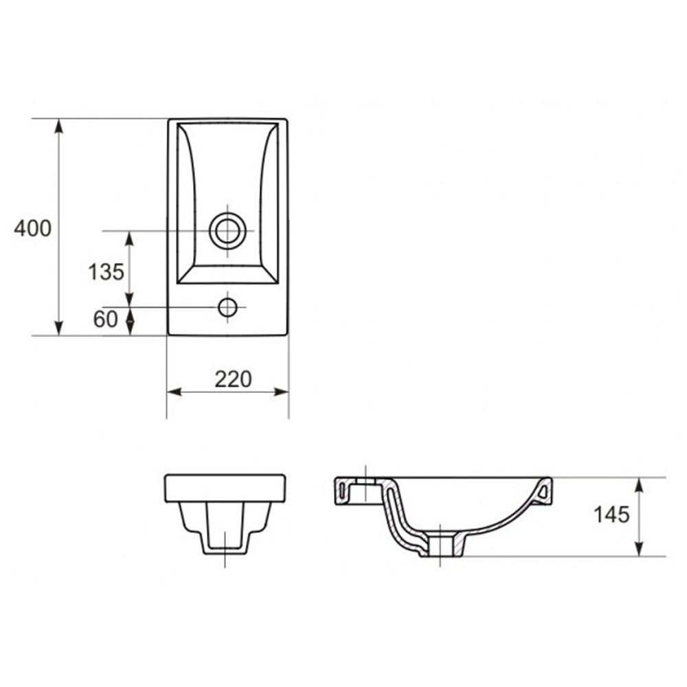 Мебель для ванной Corozo Комо 40, цвет белый / дуб сонома