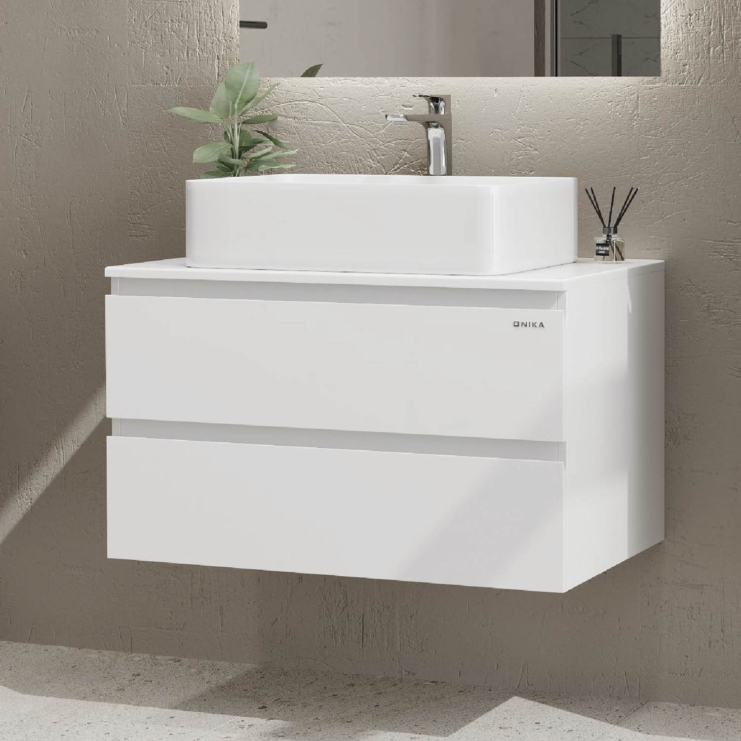 Мебель для ванной Оника Алеста 80, цвет белый - фото 1