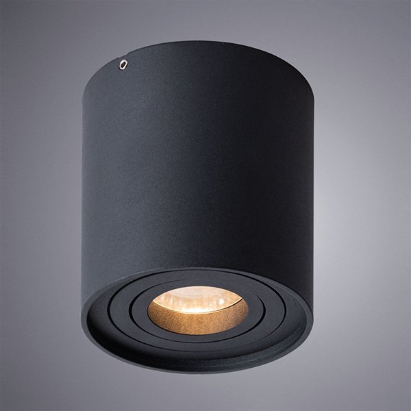 Точечный светильник Arte Lamp Falcon A5645PL-1BK, арматура черная, плафон металл черный, 10х10 см