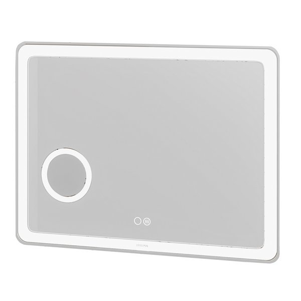 Зеркало Grossman Leo 90x80, с гравировкой, с подсветкой, функцией антизапотевания и увеличением