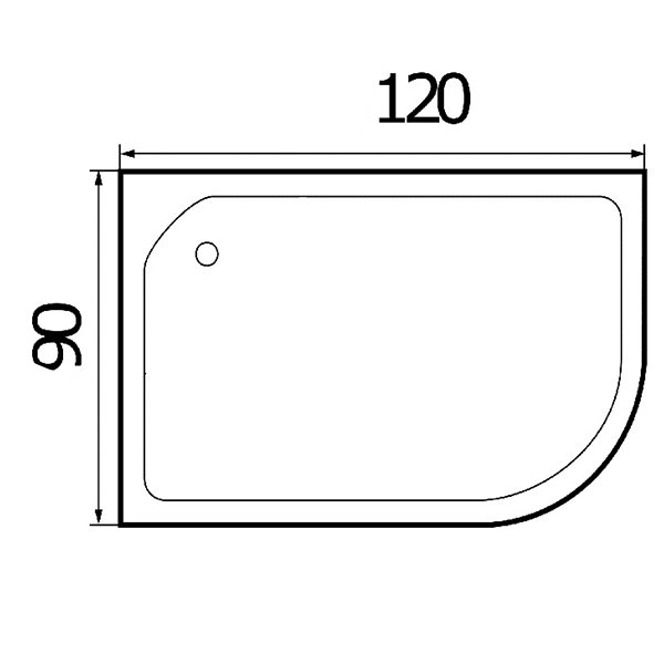 Поддон для душа Wemor 120/90/24 L 120x90, левый, ABS-пластик, цвет белый - фото 1