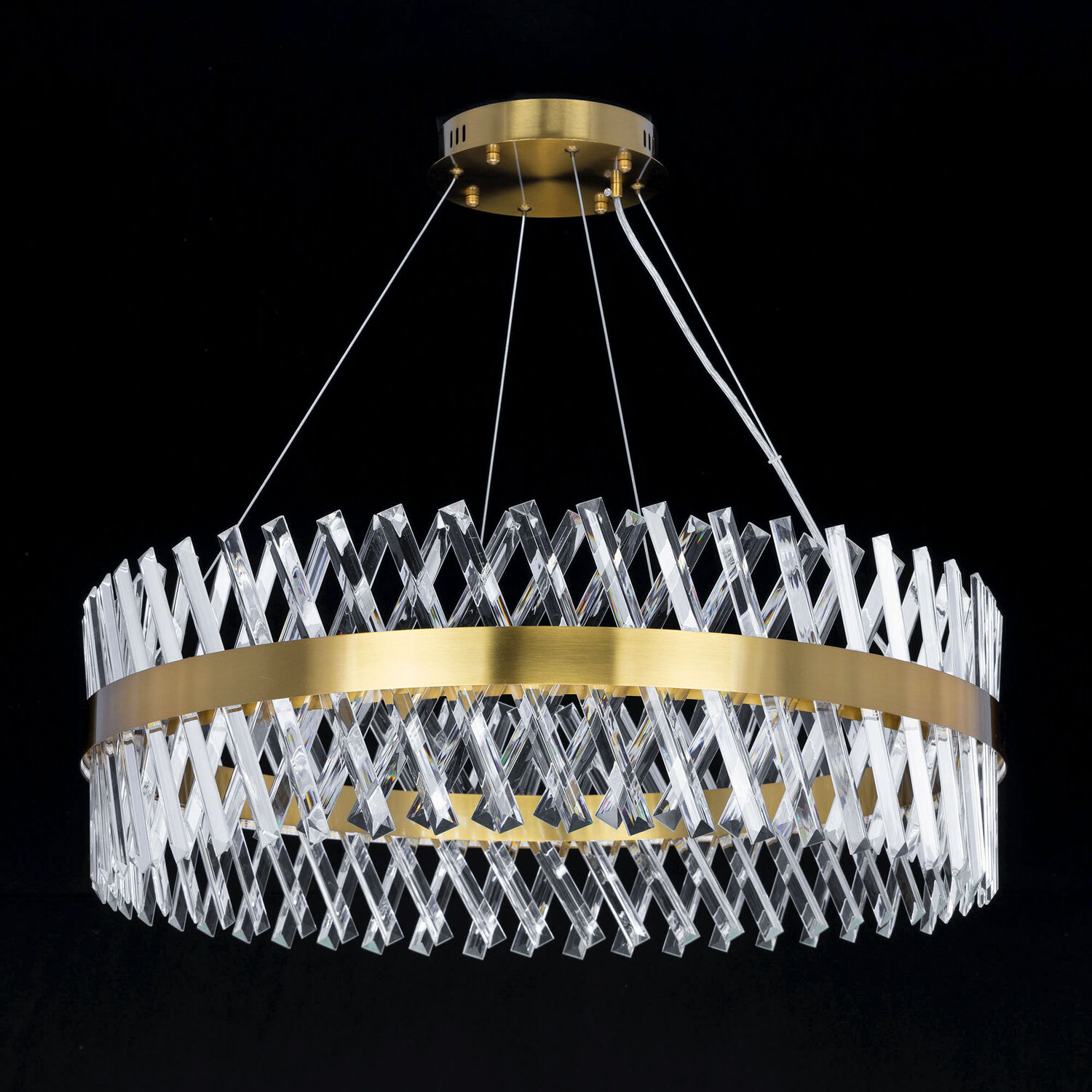 Подвесная люстра Citilux Ричард CL336083, арматура бронза, плафоны металл / хрусталь прозрачный / бронза - фото 1