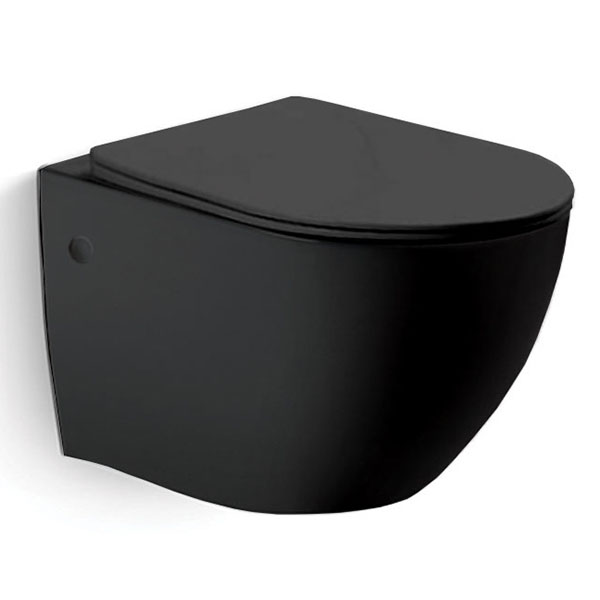 Унитаз Vincea Globo VT1-14MB подвесной, безободковый, с сиденьем микролифт, цвет черный матовый