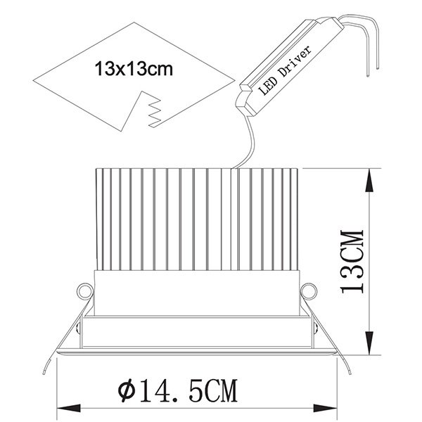 Точечный светильник Arte Lamp Apertura A3315PL-1WH, арматура белая, 15х15 см