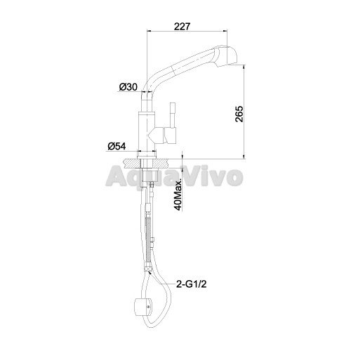 Смеситель Lemark Expert LM5076S для кухонной мойки, с выдвижным изливом - фото 1