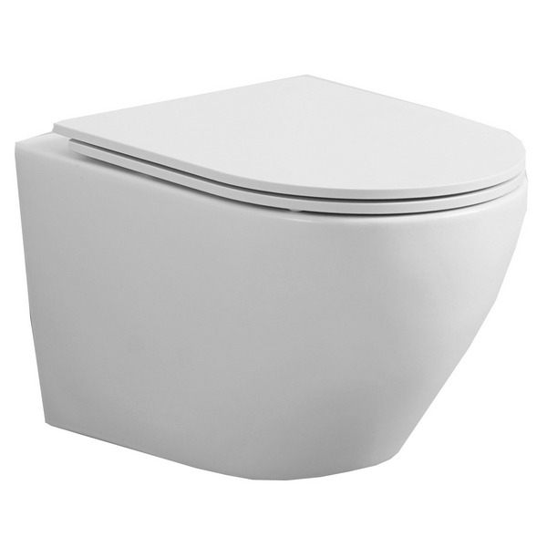 Унитаз Esbano Azalea White подвесной, безободковый, с сиденьем микролифт, цвет белый