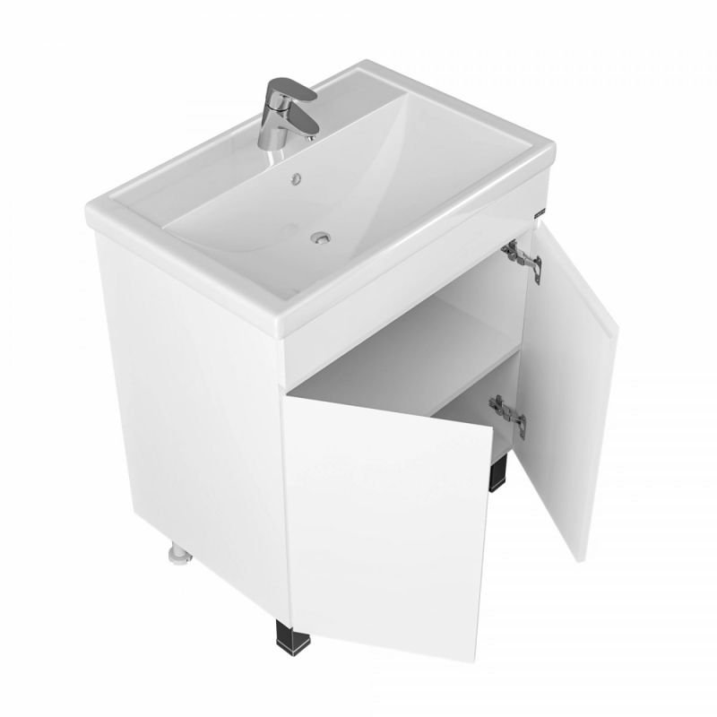 Тумба под раковину Санта Марс 70 напольная, с дверцами, цвет белый - фото 1