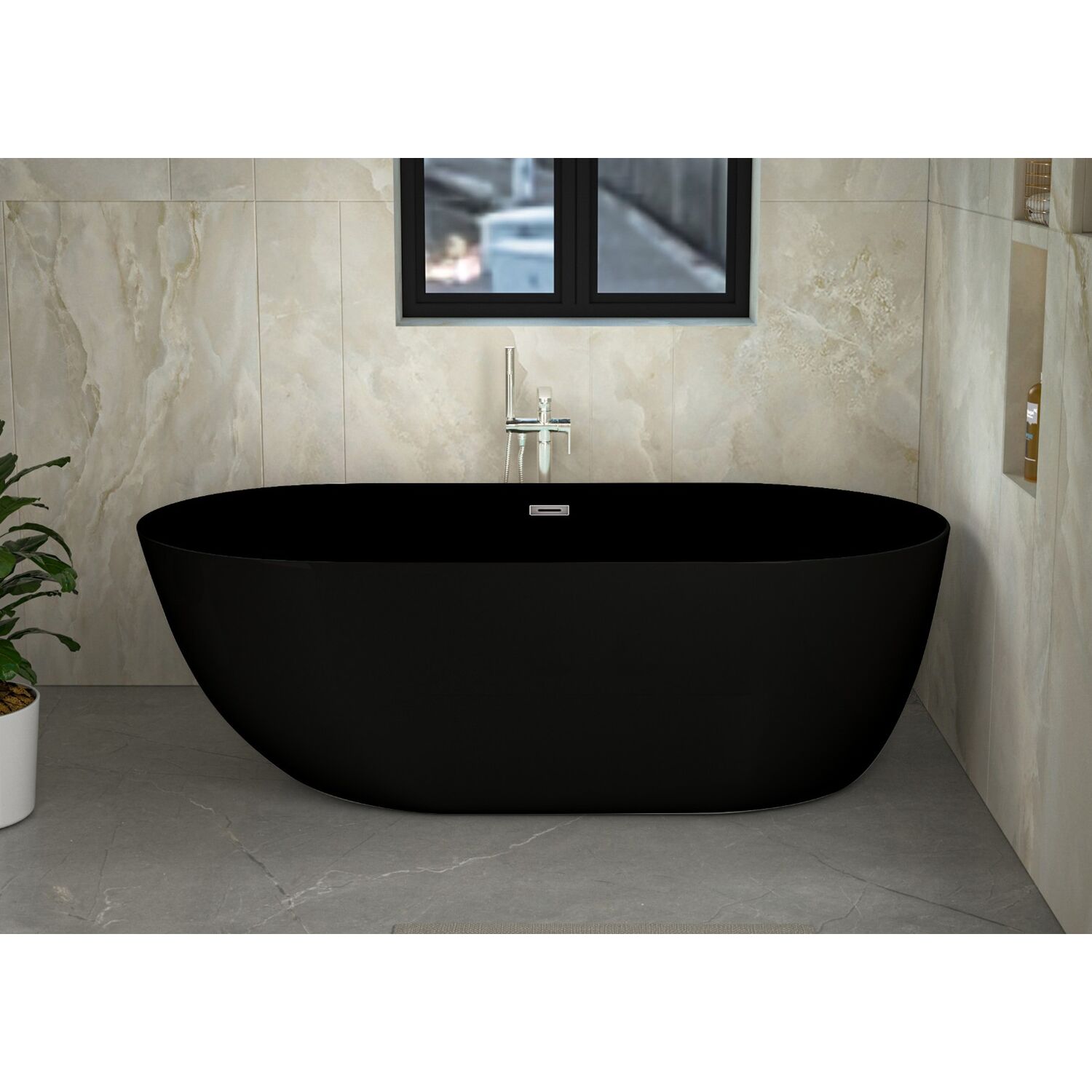 Ванна CeruttiSPA Como MB CT9904 170x75 акриловая, цвет черный матовый