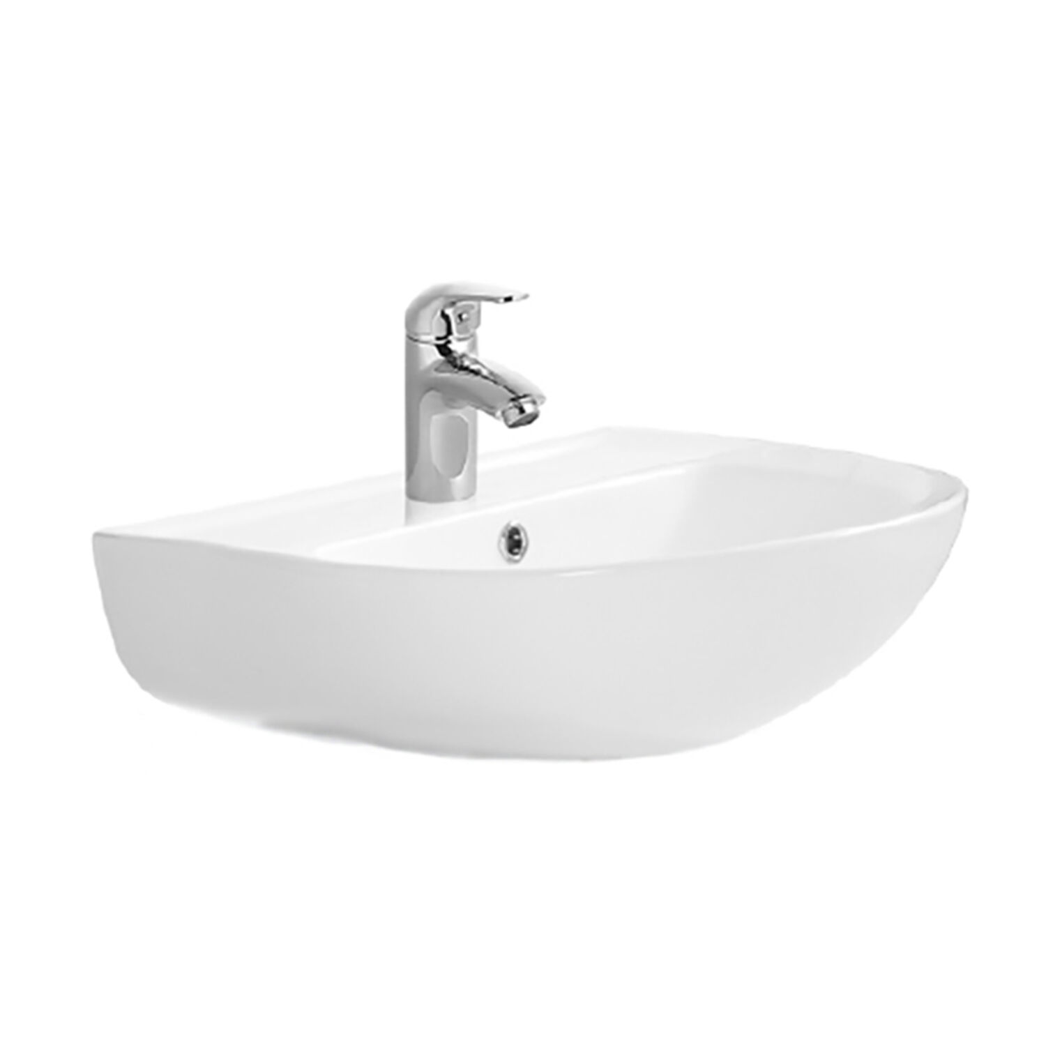 Раковина Акватек AQ5420-00 подвесная, 55x44 см, цвет белый