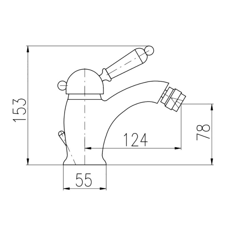 Смеситель Rav Slezak Labe L545.5KZ для биде - фото 1