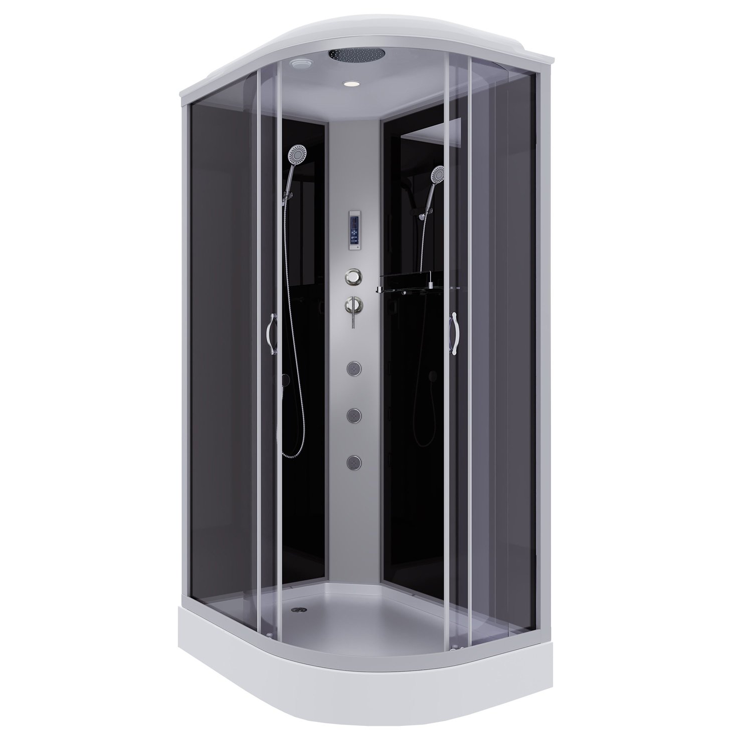 Душевая кабина Niagara Classic NG-3512-14LF 120х80, левая, стекло тонированное, профиль серебро, с крышей, с гидромассажем - фото 1