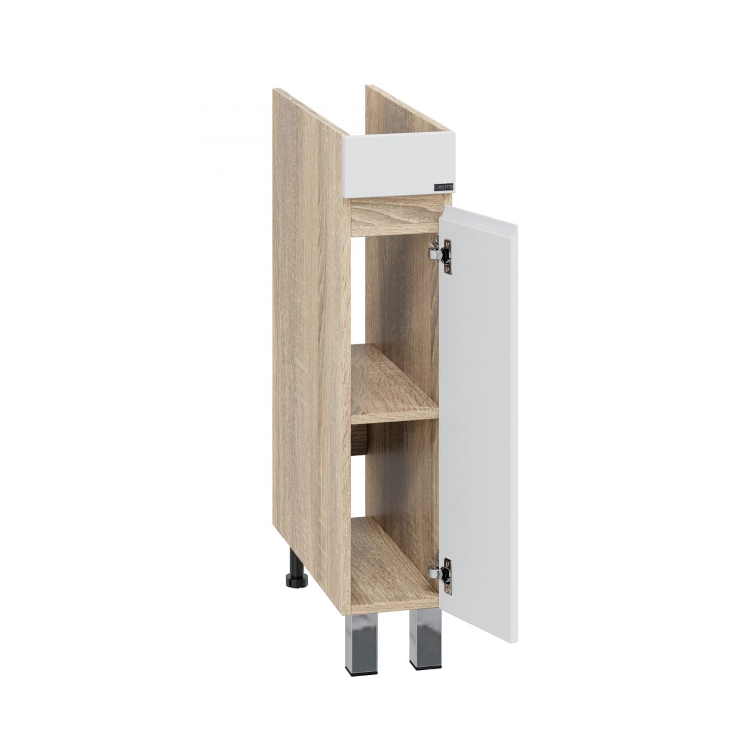 Тумба под раковину Санта Марс 19 напольная, цвет белый / янтарное дерево - фото 1