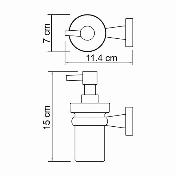 Дозатор WasserKRAFT Lippe K-6599 для жидкого мыла, цвет хром