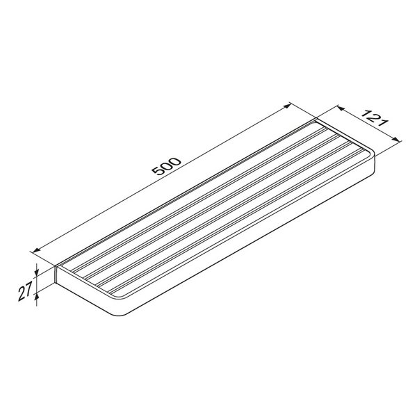 Полка Damixa Jupiter DA7737600, 50 см, цвет черный