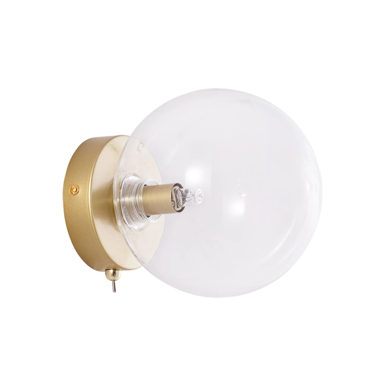 Настенный светильник Arte Lamp Vincent A7790AP-1GO, арматура золото, плафон стекло прозрачное