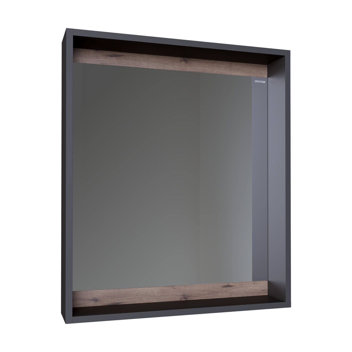 Зеркало Grossman Смарт 70, с полкой, цвет графит