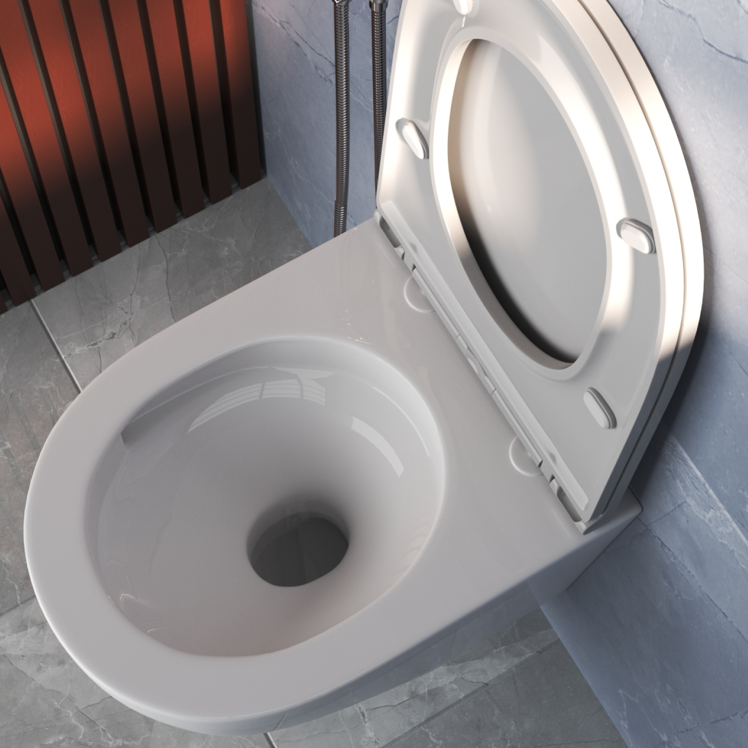 Унитаз Joki Stella T JK1101010 подвесной, безободковый, смыв торнадо, с сиденьем микролифт, цвет белый