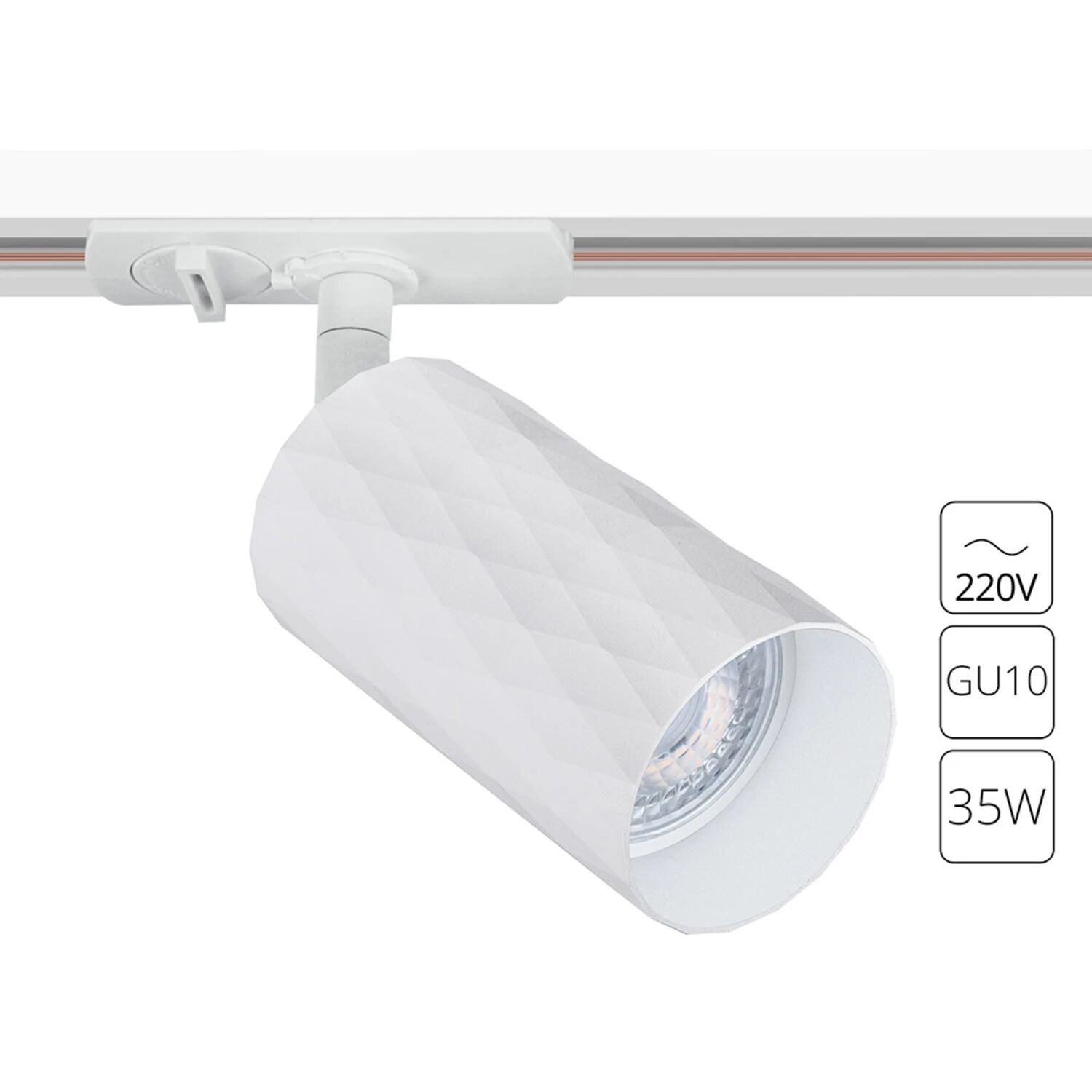 Трековый светильник Arte Lamp Fang A5560PL-1WH, арматура белый 