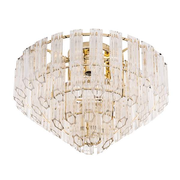 Потолочная люстра Arte Lamp Jastin A2848PL-5GO, арматура золото, плафон хрусталь прозрачный, 50х50 см