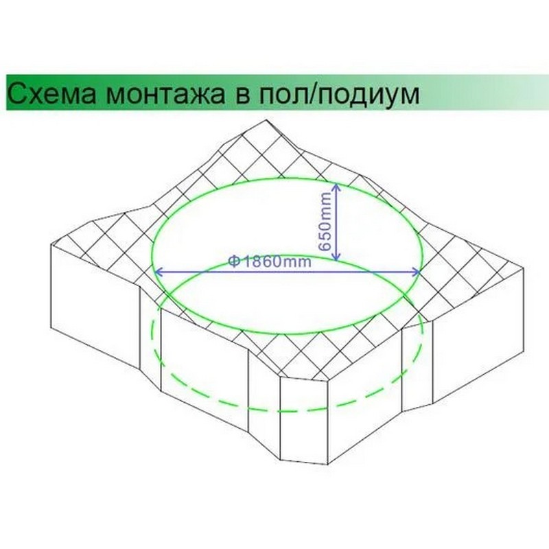 Ванна Gemy G9090 O 190x190 акриловая, с гидромассажем, аэромассажем и хромотерапией, цвет белый