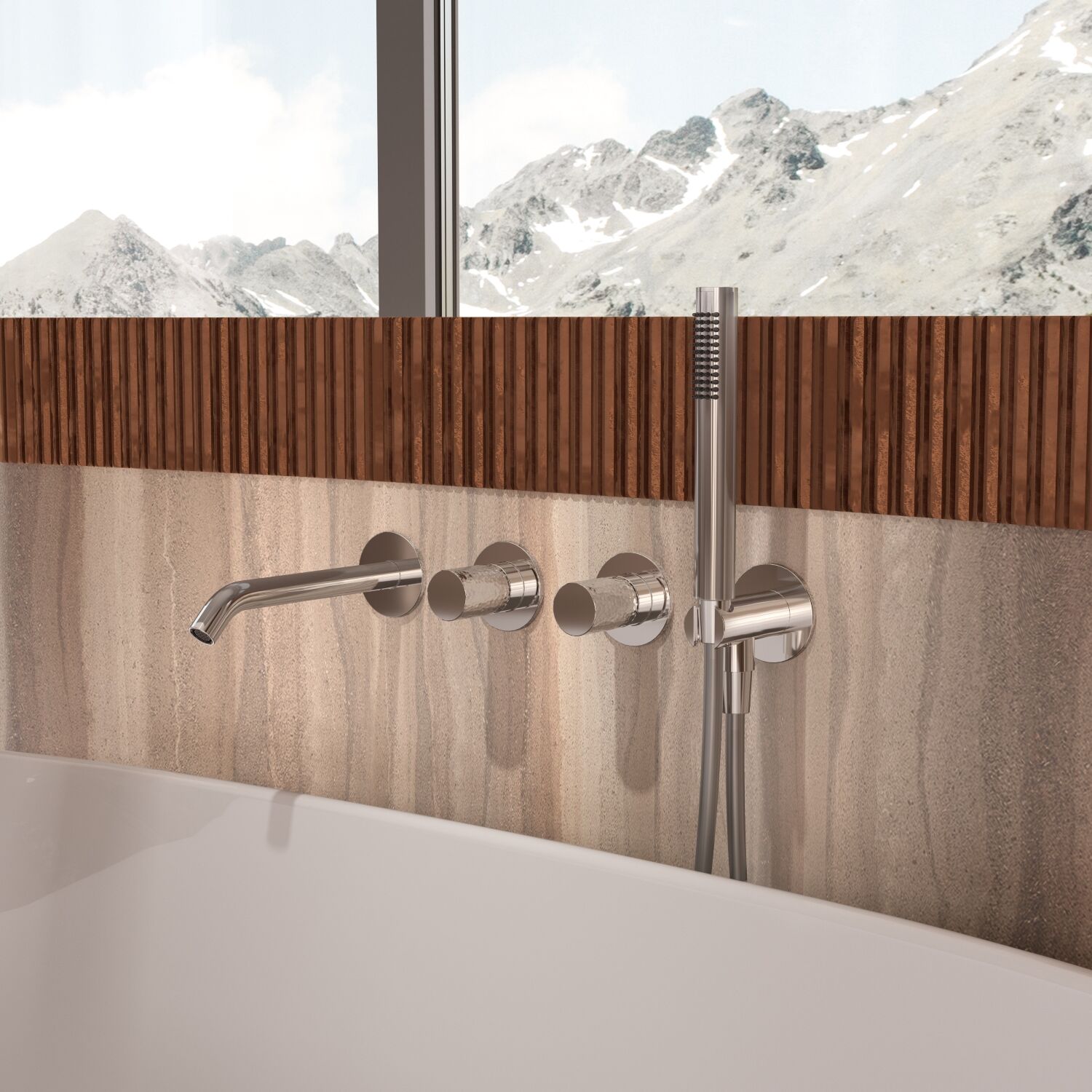 Смеситель Vincea Aura VBTW-6AU1CH для ванны с душем, встраиваемый, цвет хром - фото 1