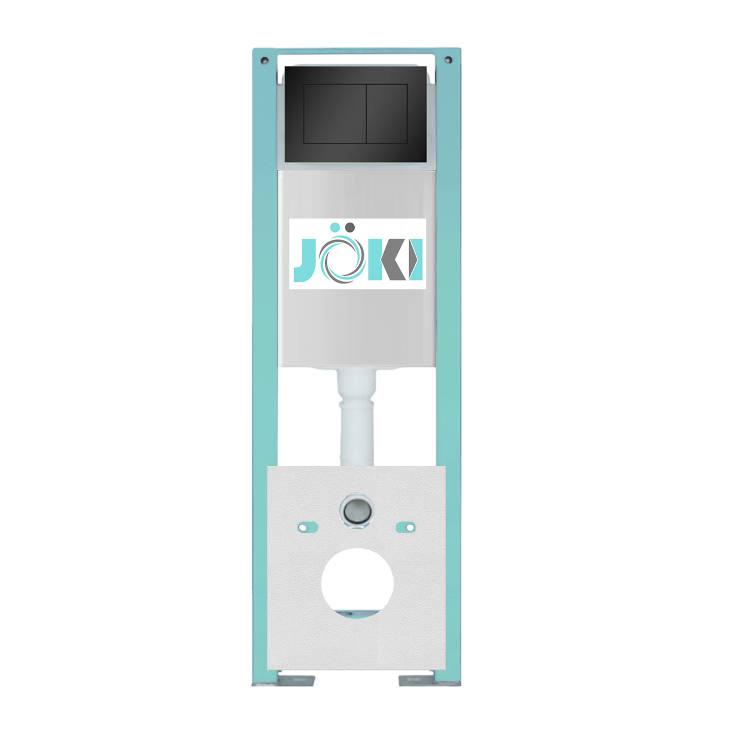 Комплект: Инсталляция JK511101 + Кнопка JK921562MB черный, матовый