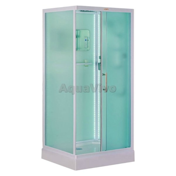 Душевая кабина Esbano ES-L129CKR 120х90, стекло переднее рифленое, заднее белое, профиль белый