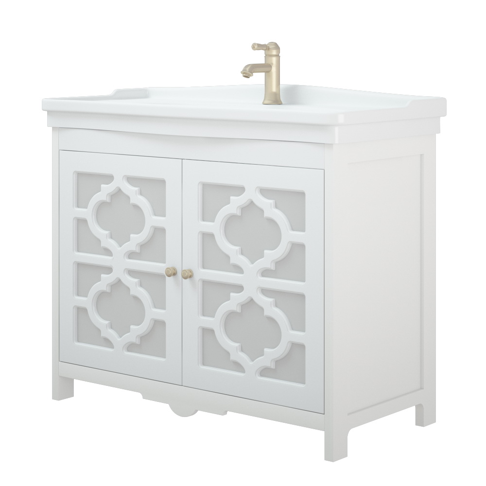 Тумба под раковину Corozo Манойр 85, цвет белый - фото 1