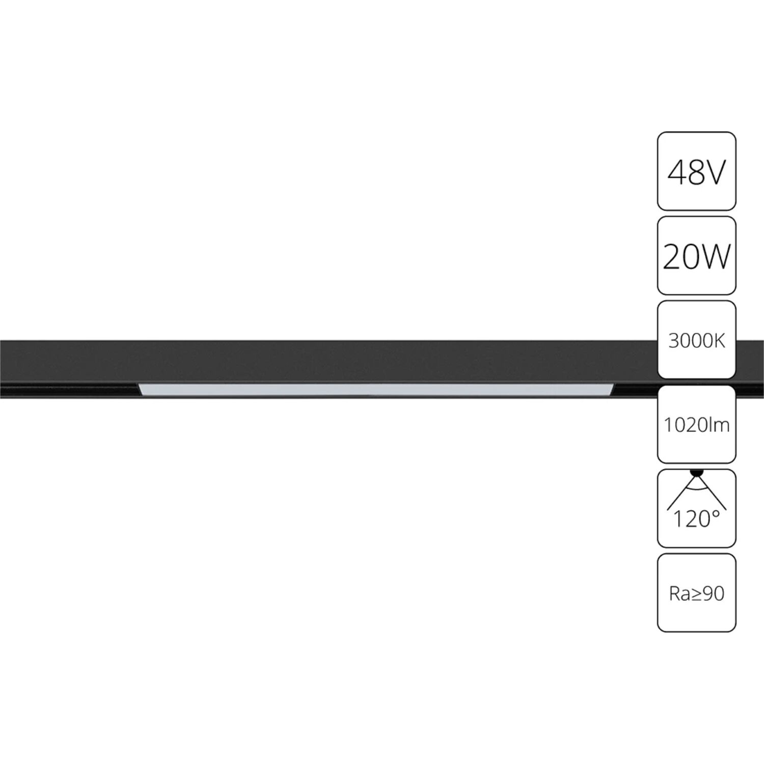 Магнитный трековый светильник Arte Lamp Linea A4673PL-1BK, арматура черная   