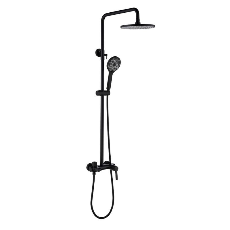 Душевая стойка RGW Shower Panels SP-31 B, с верхним душем, смесителем, цвет черный