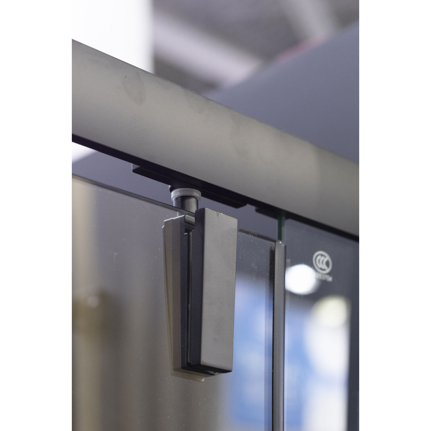 Душевой уголок Niagara Nova NG-0280-08 Black 80х80, стекло прозрачное с рисунком клетка, профиль черный матовый - фото 1