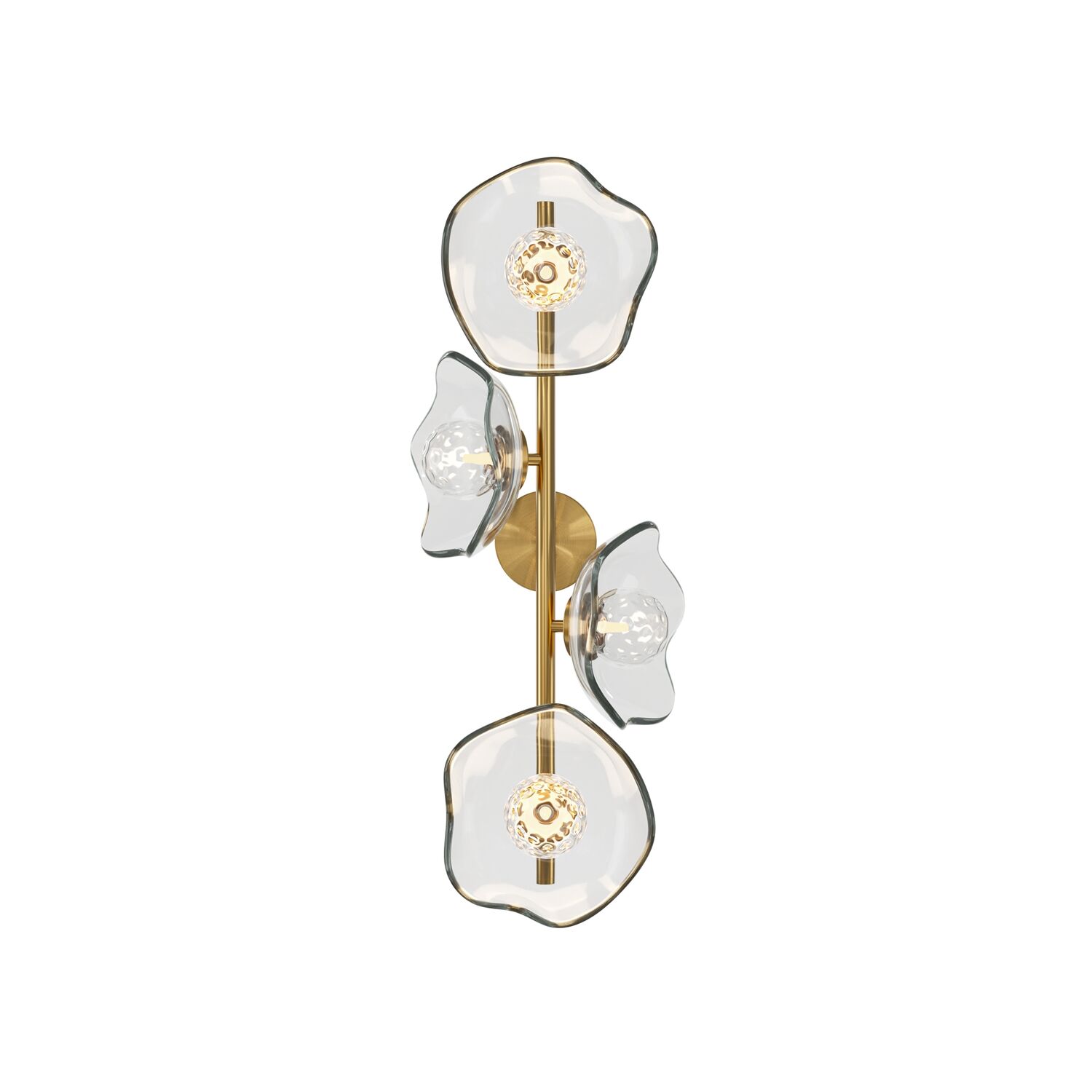 Бра Maytoni Miracle MOD207WL-04BS, арматура латунь, профиль стекло прозрачное