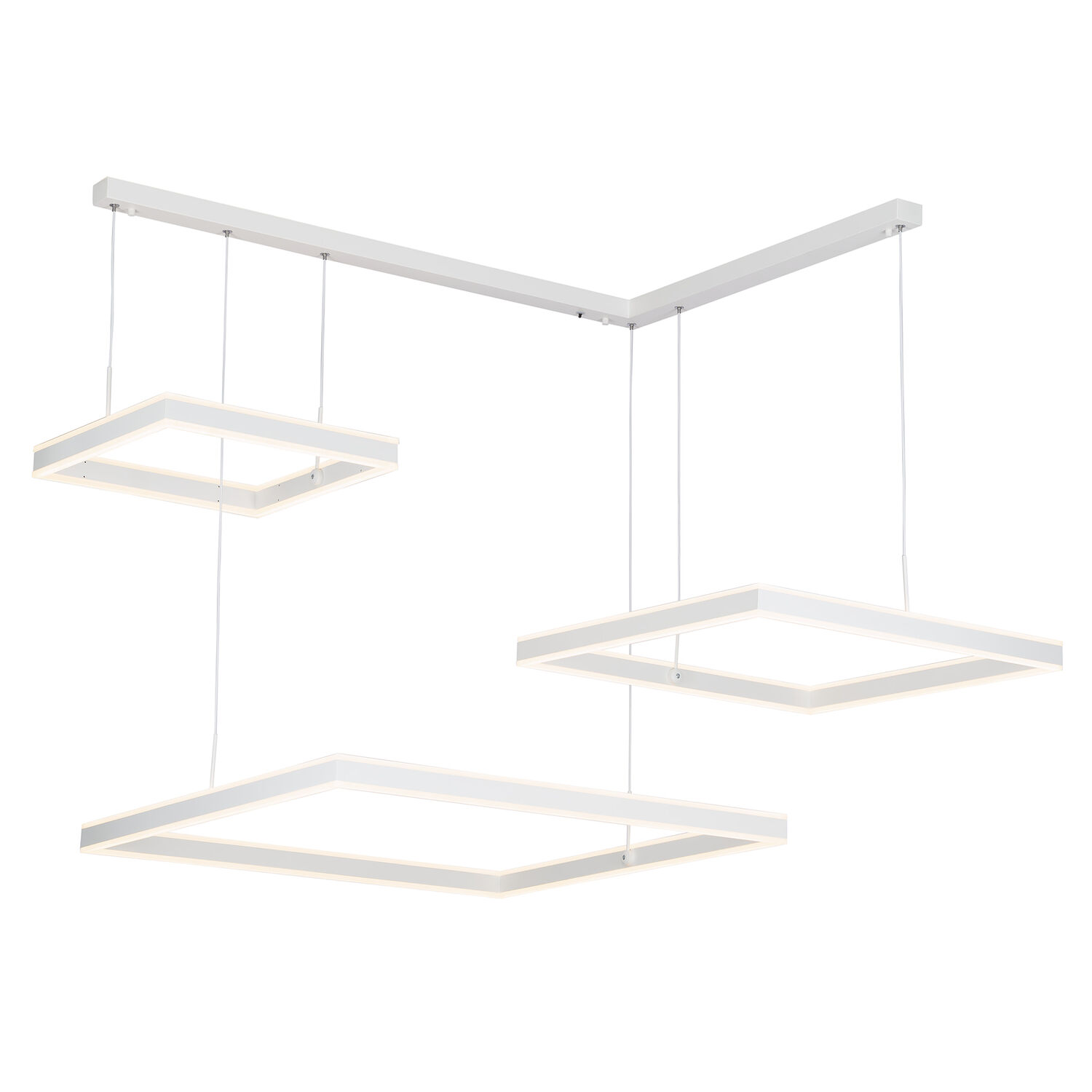 Подвесная люстра Citilux Дуэт CL719K310, арматура белая, плафоны металл / полимер белый - фото 1