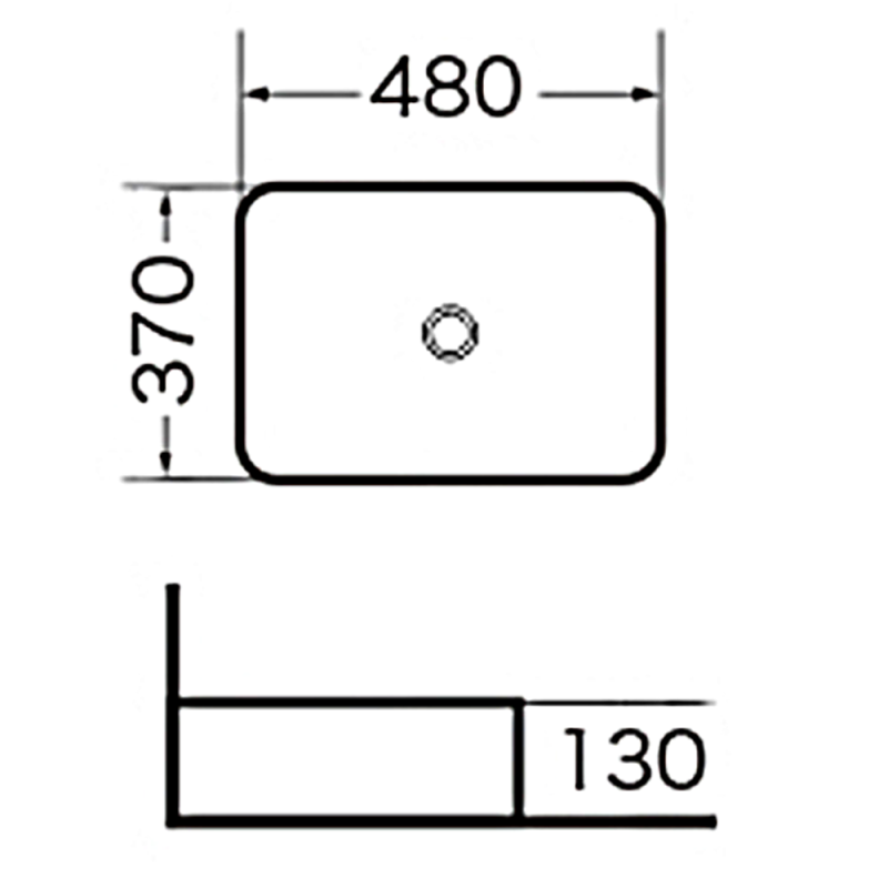 Раковина Grossman GR-3016 накладная, 48x37 см, цвет белый - фото 1