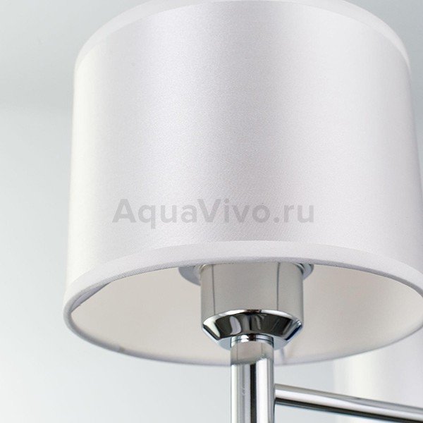 Подвесная люстра Citilux Аврора CL463130, арматура хром, плафоны ткань белая, 52х52 см